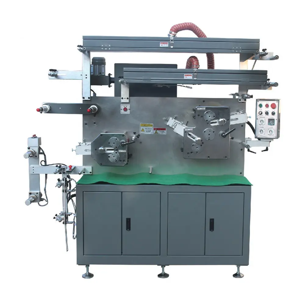 Máquina de impressão flexográfica automática de etiquetas de tecido, impressora flexográfica de fita de marca registrada 2 mais 1 cores rolo a rolo