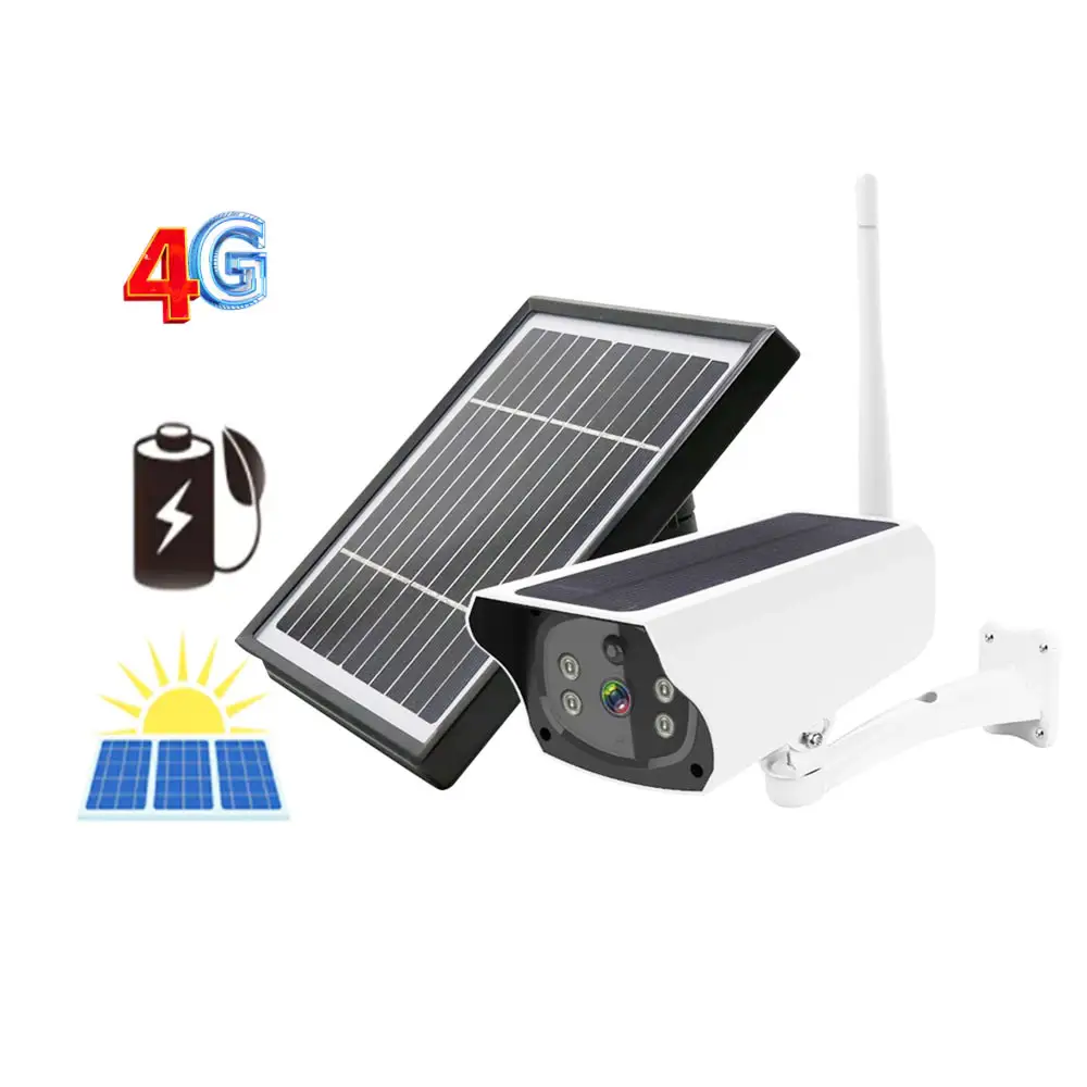 2mp lte sim card waterproof solar power 4g bullet solar security camera with ftp and email photos