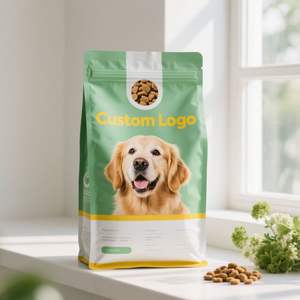 Sachet d'emballage pour aliments pour chiens à fond carré, personnalisable avec logo, refermable, en PET de qualité alimentaire, haute résistance pour films épais - Product Image 6