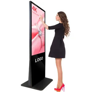 43 49 55 65 pollici free standing android digital signage touch screen chiosco con fotocamera