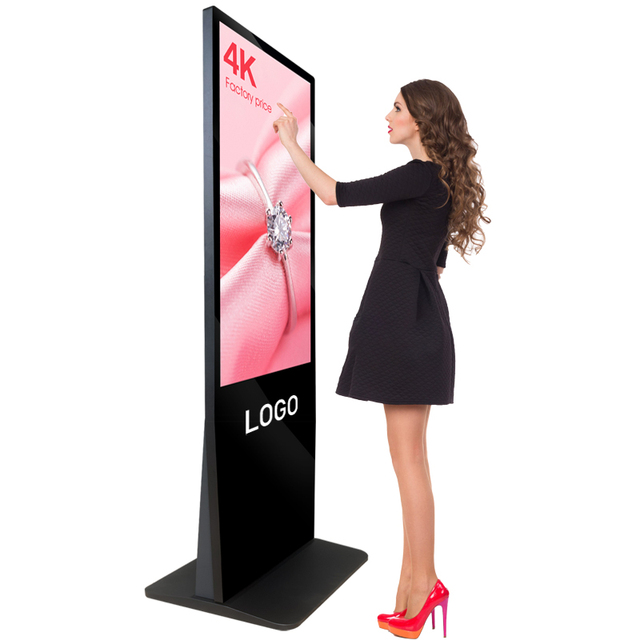 43 49 55 65 Inch Free Standing Android Digital Signage Touch Screen Kiosk with Camera