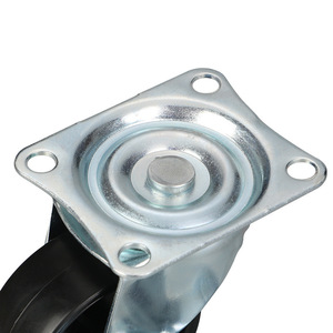 Wolverhampton 2 Inch Flat Bottom Side Brake Swivel Caster Solid Tire Industrial PP Wheel - Product Image 1