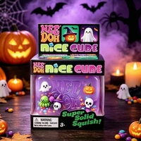Nouveaux cubes squishy Kawaii de Noël avec ornements bonhomme de neige, jouets anti-stress doux pour Halloween, jouets fidget à remontée lente pour Noël