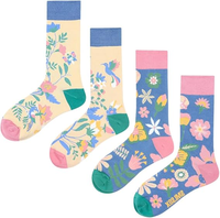 Chaussettes d'équipage en coton mignon Cartoon Plants Foods pour femmes adolescentes