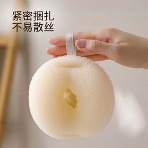 FaSoLa Bath Ball Flower Shape Beige Foaming Bath Sponge For General Use - Product Image 4