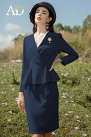Robes classiques de travail formelles à col en V, design original et tendance, pour occasions spéciales, ODM OEM, vente en gros, usine de vêtements haut de gamme