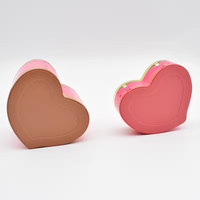 Emballage cosmétique en plastique en forme de cœur, miroir, boîte vide pour cils, emballage de luxe en plastique rose, étui vide pour cils