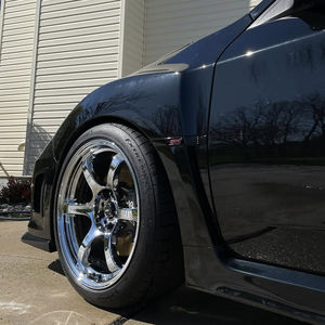 Jantes forgées Roc Custom Chrome 57DR <span class=keywords><strong>15</strong></span> 18 pouces 6 branches 4x100 5x114.3 pour Subaru BRZ Nissan 350Z 370Z Mazda MX-5 - Product Image 2