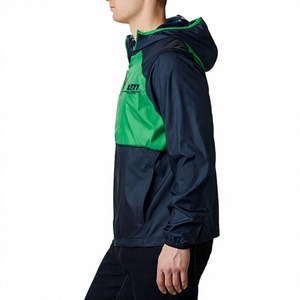Chaqueta Cortavientos para Hombre LONG MISSION INDUSTRY, Transpirable, con Bloques de Color Verde Marino, Nailon/Poliéster, Estilo Casual, Ropa de Calle para Invierno - Product Image 2
