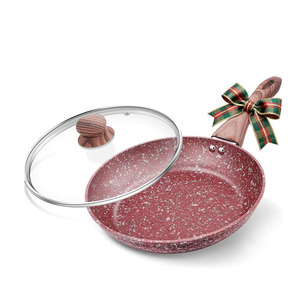 Nonstick Frying <b>Cookware</b> Sets with Lids FryPan Sets with Granite Coating - Product Image 1
