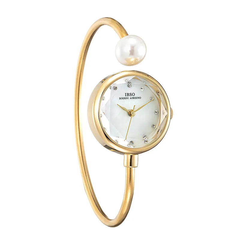 IBSO 9210 Adjustable Women Bracelets Ladies Watch Quartz Pearl Wristwatch Watch Women Luxury Elegant Ladies Accessory watch