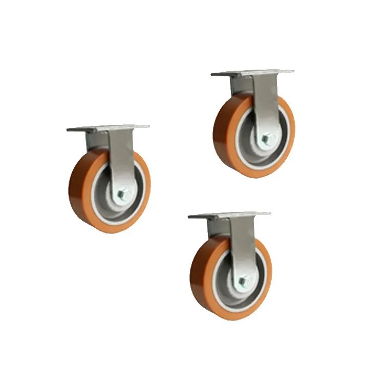 ODM OEM Factory price PU Rubber industrial castor truckle swivel type heavy duty caster wheels