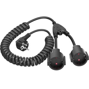 Cable de Extensión Europower, 2 Tomas, 16A, 250V, CEE a IEC, Cable de PVC, para Uso con Electrodomésticos - Product Image 1