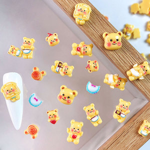 Paquete de 30 Piezas de Adornos de Uñas con Diseño de Ositos de Peluche de Diferentes Tamaños, Accesorios de Manicura Kawaii, Decoración de Uñas al por Mayor - Product Image 6