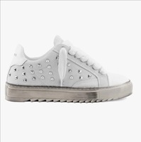 Chaussures de sport pour homme en cuir à semelle épaisse, fabriquées sur mesure à Paris, à lacets, avec rivets, style rétro américain, tendance, mode, chaussures décontractées pour homme
