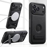 Coque de téléphone SUTENI pour iPhone 18 Pro Max avec support magnétique, chargement sans fil, finition givrée, aspect cuir de luxe, compatible 17 16 Plus 15 14 13 12