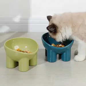 Mangkuk anjing tidak licin untuk mangkuk tempat makan anjing kecil sedang besar minum hewan peliharaan wadah makanan gajah kaki leher penjaga kaki tinggi