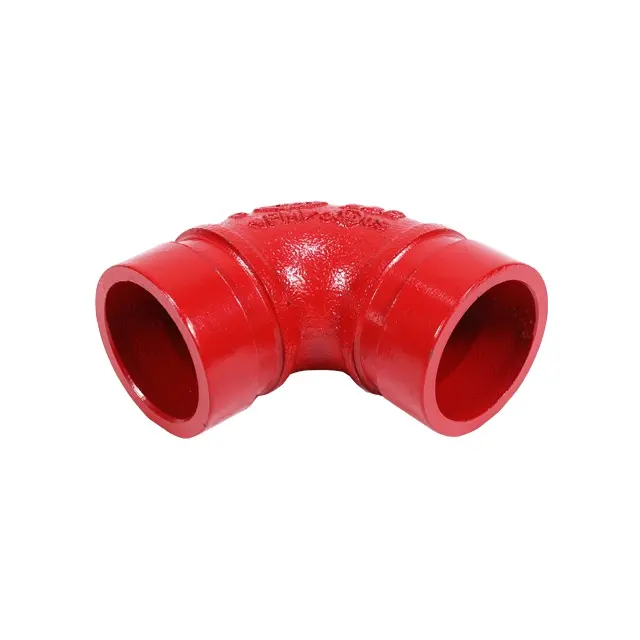 FM ULFire Fighting Pipes Fire Protection System Fire Sprinkler System RAL3000 Grooved Pipe Fittings 90 Elbow