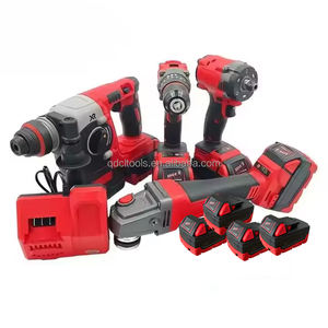 Kit Combinado de Ferramentas Elétricas Profissionais Premium Sem Escovas 21V, Chave de Impacto com Bateria de Lítio, Rebarbadora e Berbequim Elétrico - Product Image 1