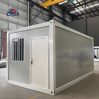 Maison modulaire portable de 20 pieds petite maison mobile maison préfabriquée toit en hangar de luxe maison en conteneur détachable
