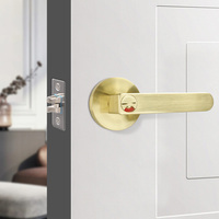 Système de verrouillage de porte intérieure moderne de luxe avec poignée de sécurité en alliage de zinc pour l'intérieur de la maison ou de la chambre à coucher