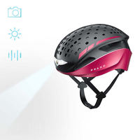 Casque de vélo intelligent 4K avec détection de collision IA, interphone de groupe, enregistrement GPS, casque de sécurité pour le cyclisme