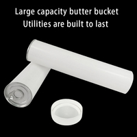 High Quality and Profession 400g Lithium Ep2 Epoxy Hdpe Small  Double Empty Transparent Round clear Design Plastic Grease Tube