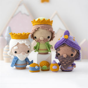Conjunto <span class=keywords><strong>de</strong></span> Natividad <span class=keywords><strong>de</strong></span> ganchillo Patrón Mini Navidad Amigurumi Tres <span class=keywords><strong>Reyes</strong></span> <span class=keywords><strong>Magos</strong></span> y estrella <span class=keywords><strong>de</strong></span> algodón <span class=keywords><strong>de</strong></span> burro <span class=keywords><strong>de</strong></span> Aradiya Toys - Product Image 1