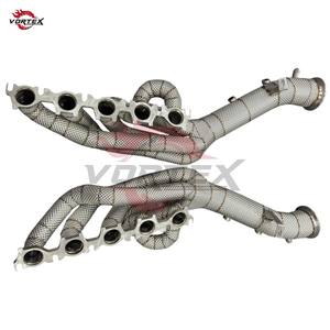 Collecteur d'échappement à catalyseur haute performance Vortex Fast Shipping avec bouclier chauffant pour pièces de tuning Lamborghini EVO/STO - Product Image 4