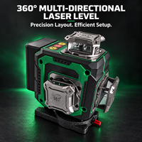 Niveau laser vert 4D 16 lignes 360 degrés, auto-nivelant, outil de nivellement croisé pour sol, mur, carrelage, plafond, construction et installation