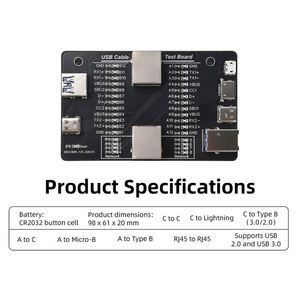 Probador de Cables de Datos Multifuncional, Módulo de Prueba de Cables de Carga USB 3.0, Detector Rápido para Cortocircuitos y Anomalías en Cables - Product Image 4