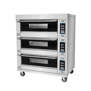 Horno Eléctrico Industrial para Panaderí<span class=keywords><strong>a</strong></span>, 3 Niveles, 9 Bandejas, 380V, con Pantalla Táctil y Controlador PID - Product Image 1