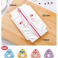100 sacs d'emballage pour onigiri triangulaires japonais à double couche, enveloppes pour onigiri aux algues, sacs à sushi