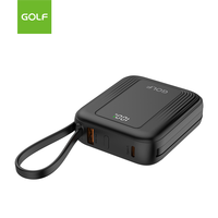 Mince Portable En Gros Mini Chargeur Mobile LCD PD 20W Charge Rapide Bloc D'alimentation Fabrication 10000mAh Banque D'alimentation Avec Câble