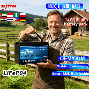 Ubetter QGL-1212 12.8V 100Ah Güneş Enerjisi Sistemi Ev Tipi Hibrit İnvertör LiFePO4 Yarı Katı Hal Batarya Paketi 1280Wh EV 2000-5000 - Product Image 1