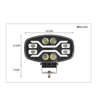 Lampe de travail LED ovale pour camion, phare de conduite haute luminosité, faible consommation, support en U, éclairage auxiliaire