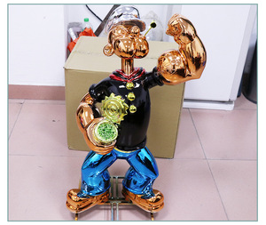 <span class=keywords><strong>Estatua</strong></span> de Fibra de Vidrio Personalizada del Famoso Personaje de Dibujos Animados Popeye, Escultura de Popeye para Decoración del Hogar - Product Image 5