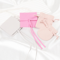 Pochette en microfibre recyclable, boîte en papier pour l'emballage de bijoux, emballage cosmétique avec logo personnalisé