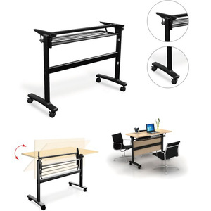 <b>Folding</b> Training <b>Table</b> Frame Cold Rolled Steel Rectangle Minimalist Design Foldable Conference <b>Table</b> Office Furniture - Product Image 3