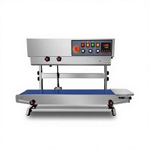 Precio de fábrica: Selladora vertical continua de banda térmica para bolsas de plástico, máquina selladora de bolsas de plástico tipo stand-up, máquina para hacer bolsas de plástico. - Product Image 1