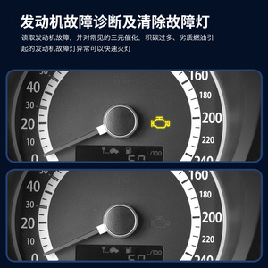 เครื่องมือวินิจฉัยรถยนต์ V320 OBD2 หน้าจอ LCD 195 มม. เครื่องอ่านโค้ด ตรวจจับข้อบกพร่องของเครื่องยนต์ เครื่องทดสอบแบตเตอรี่ - Product Image 4