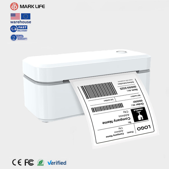 Marklife X4 High-Speed 4 X 6 Portable Thermal Label Maker Barcode Printer with 150mm/s 4 Inch Shipping Label Creator in Stock