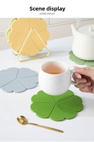 Tatakan Silikon Tahan Panas Gaya Cina Baru, Alas Meja Kreatif, Tatakan Gelas Biodegradable, Alas Makan Anti Panas, Alas Panci