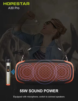 Altavoz Inalámbrico Hopestar A30 PRO 55W con Bluetooth, Resistente al Agua IPX6, Radiador Pasivo, Micrófono Inalámbrico, TWS, TF, USB, AUX, FM, para Fiestas al Aire Libre