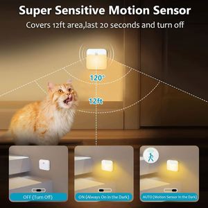 Hot Selling 2024 Modern Rechargeable Battery Powered Motion <b>Sensor</b> LED <b>Night</b> <b>Lights</b> & Wall Lamp Dimmable - Product Image 3