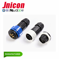 Jnicon 3 + 9 12 broches 3pin puissance 9pin signal prise femelle montage sur panneau 30A + 5A connecteur de fil électrique étanche