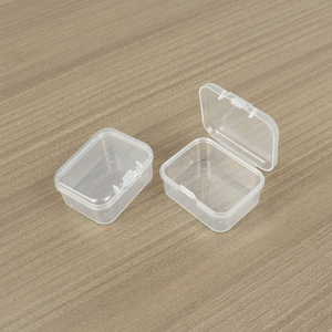 Transparent Plastic <b>Storage</b> <b>Box</b> Rectangle 4.5X3.5X2Cm Covered <b>Small</b> Item Organizer Jewelry <b>Box</b> - Product Image 2