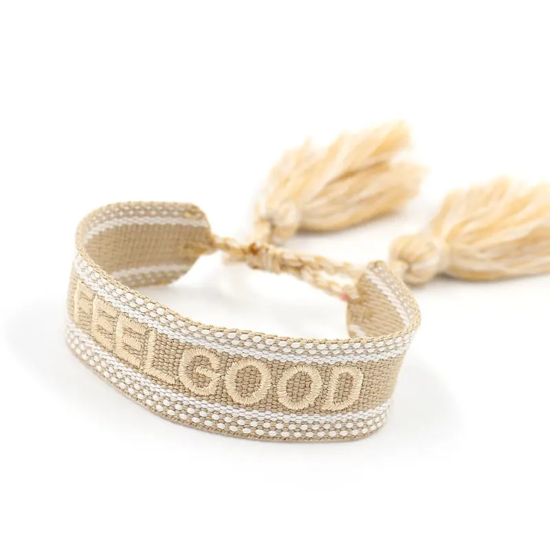 Bracelet à pampilles ajustable, 1 pièce, Style ethnique, broderie d'amitié, accessoires de mariage, exposition