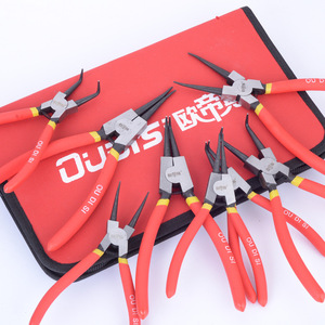 Jeu de 4 pinces à circlips OUDiSi de 7 pouces, pinces à anneaux de retenue intérieures, extérieures, courbées et droites - Product Image 3