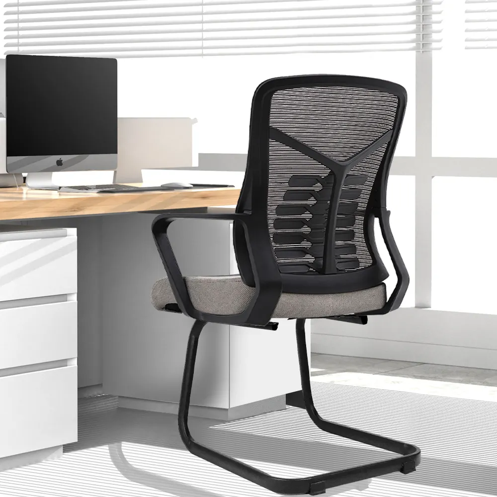 Silla elevadora ergonómica moderna directa de fábrica, silla de trabajo de malla con estructura de acero para sala de reuniones, muebles de oficina, venta directa